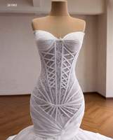 Robe de mariée sirène de luxe Feishiluo ivoire, moderne, à étages, ornée de perles et de sequins, avec traîne chapelle
