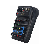 BMG Nouveau Mini Console de Mixage Audio Portable 4 Canaux avec Enregistrement BT, Alimentation Phantom 48V et Effet DSP