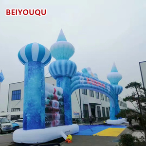 Fábrica personalizada de alta calidad hinchable <span class=keywords><strong>hielo</strong></span> y nieve mundo castillo inflable arco con puerta - Product Image 4