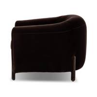 Fauteuil d'appoint en tissu bouclé crème, fauteuil simple incurvé avec accoudoirs en bois, mobilier de salon moderne du milieu du siècle, fauteuil tubulaire