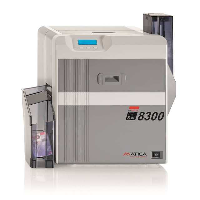 Top Quality Edisecure Matica Xid8300 Plastic Pvc Pet Smart Rfid Chip Contact Thermal Retransfer Id Card Printer