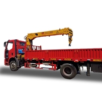 TENGCHANG Grue à bras droit pour camion, Fabricant de machines de construction, Grue mobile à flèche télescopique de 5 tonnes, Grue montée sur camion