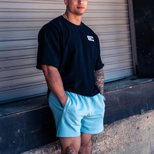OEM-<span class=keywords><strong>Service</strong></span> Hochwertige Herren-T-Shirts Schwarze Baumwollmischung Sport-Streetwear Halbe Ärmel Rundhals Übergröße Klassisches Fitness-T-Shirt - Product Image 5