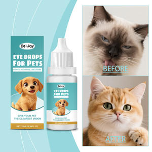 Gouttes oculaires pour animaux de compagnie pour chiens et chats - Élimination des taches de larmes avec extrait de <span class=keywords><strong>camomille</strong></span> et glycérine, formule nettoyante douce, soulage la sécheresse - Product Image 1