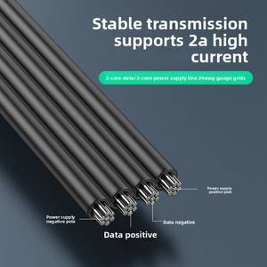 สายเคเบิลซิลิโคนแบบแบน USB 2.0 ชาย-หญิง หัวงอ 90 องศา พร้อมตัวนำทองแดง สำหรับแฟลชไดรฟ์และสายต่อโทรศัพท์มือถือ - Product Image 3