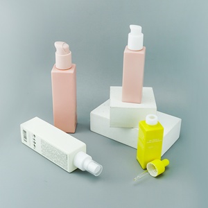 Botella de vidrio suave de color rosa para cuidado de la piel, botella de vidrio suave de 30ml, 50ml, 100ml, 120ml, con bomba sostenible, venta al por mayor - Product Image 6