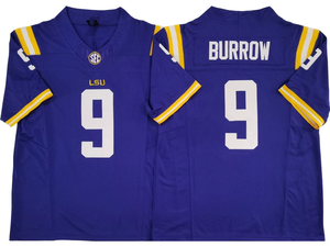 2025新路易斯安那大学美式足球9 # 乔·伯罗足球缝制球衣最佳品质球衣 - Product Image 2