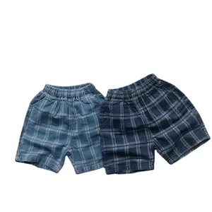 Großhandel Sommer neue Mode Kinder Outdoor-Jeans heiße beliebte Modelle Kleinkind Baby lässig karierte Streifen schöne Jeans shorts
