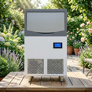 Máquina de Hielo Comercial Eléctrica de Acero Inoxidable, 60 kg/Día, para Hoteles, Hogares, Autos y Uso en Exteriores - Product Image 1