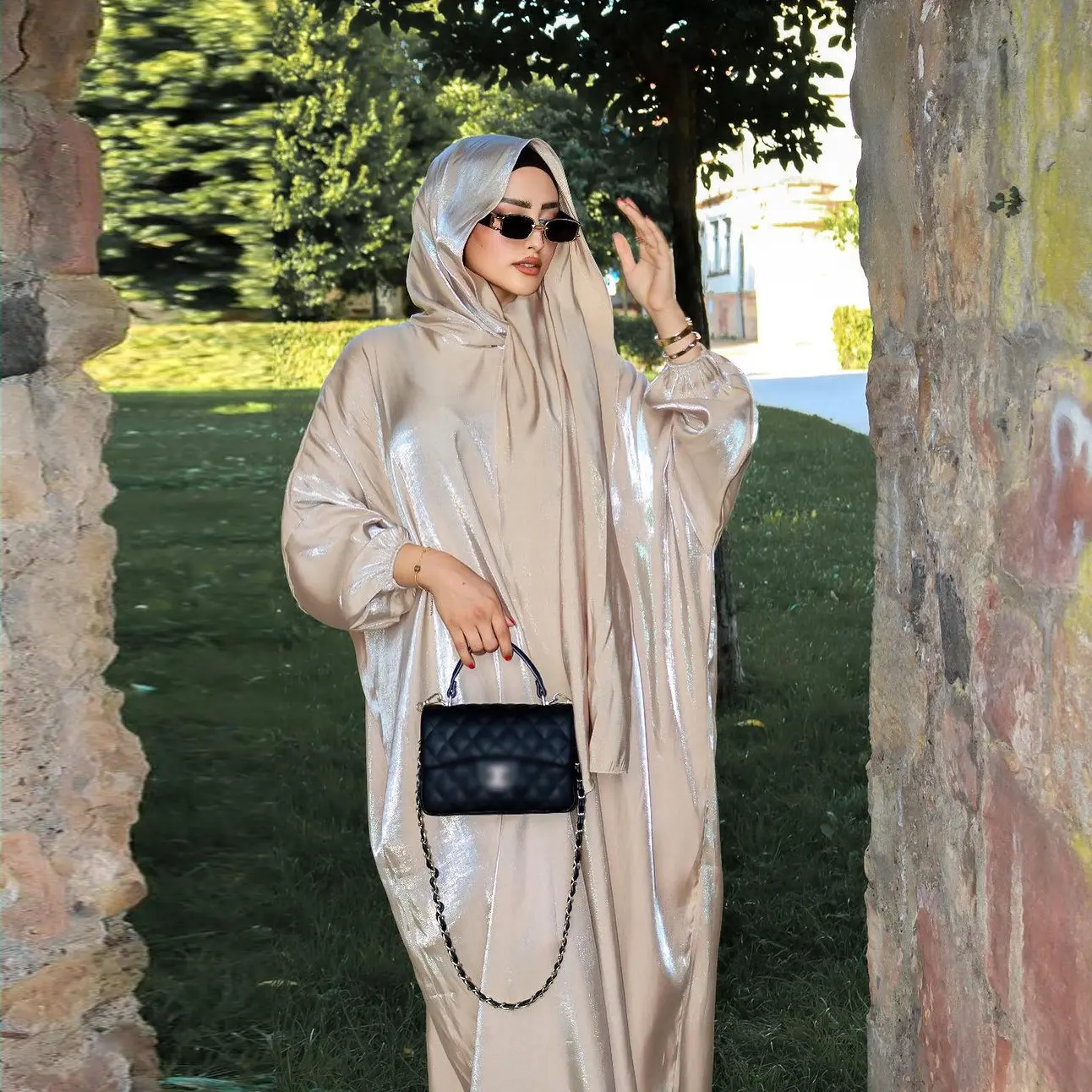 Eid moda Flash algodón Abaya mujeres largo Maxi vestido Turquía árabe marroquí Kaftan Dubai Jilbab Abaya vestido musulmán