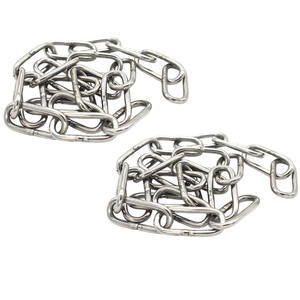 स्टेनलेस स्टील304 सुरक्षा श्रृंखला 20in (l) x 0.12in (t) लंबी लिंक श्रृंखला प्रकाश - Product Image 1