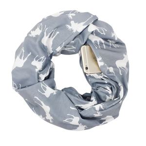 แฟชั่นผ้าพันคอ <span class=keywords><strong>Infinity</strong></span> พร้อมซิป Secret กระเป๋าสำหรับหญิงหญิงชายคริสต์มาสของขวัญ - Product Image 1