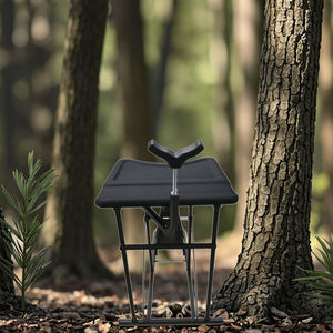Sedia Pieghevole Imbottita in Ferro per Tiro con l'Arco, Panca da Tiro, Accessori per Attrezzatura da Caccia Nera - Product Image 2