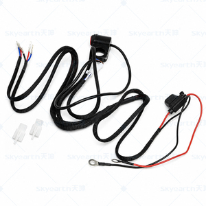 200W Motorcycle Headlight <b>Harness</b> with High Low Beam Switch Waterproof Plug Play 12V Universal Fit for Harley Davidson - Product Image 5