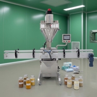 Machine de remplissage automatique de poudre de piment et d'épices 50g, machine de mise en conserve de poudres protéinées 500g, remplisseur à vis sans fin à moteur servo
