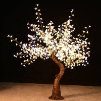 6,5 Fuß Neutralweiße IP65 LED-Kirschblütenbaum-Beleuchtung, Wasserdichte Außendekoration für Weihnachten, Garten, Hochzeit und Feiertage