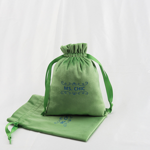 Chất Lượng Cao Màu Xanh Lá Cây Dây Kéo Key Nhung Túi Sang Trọng Nhung Tinh Dầu Con Lăn Đóng Gói Vệ Sinh Cá Nhân Mỹ Phẩm Pouch - Product Image 5