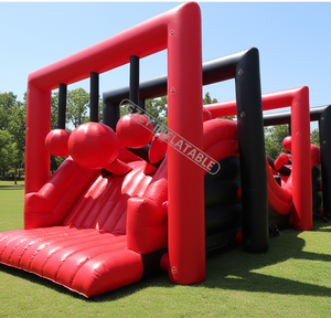 Percorso a Ostacoli Gonfiabile per Adulti - Uso Commerciale, Materiale PVC, Facile da Montare, Gioco Sportivo all'Aperto - Product Image 1