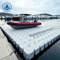 Quai flottant en cube de ponton HDPE-Conception gonflable à assemblage facile avec flottabilité de 350 kg/m pour bateaux flottants