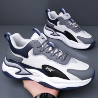 Chaussures en maille respirante neuves, chaussures de sport décontractées à semelle épaisse pour hommes, chaussures de course pour hommes