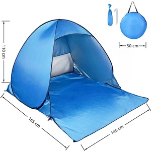 เต็นท์ชายหาดสีฟ้าแบบป๊อปอัพ 165x145x110 ซม. เปิดอัตโนมัติรวดเร็ว ชั้นเดียว กันแดด สำหรับตั้งแคมป์ - Product Image 3