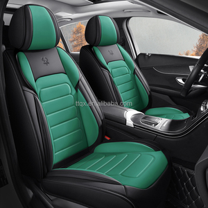 Fundas de Asiento de Coche de Cuero Nappa Glam Interior, Juego Completo Universal para 5 Plazas, Compatible con <span class=keywords><strong>Hyundai</strong></span> Elantra, Tucson, <span class=keywords><strong>Kona</strong></span>, Venue, Resistentes a los Arañazos - Product Image 1