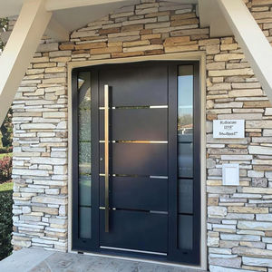 Portes d'entrée extérieures modernes en acier inoxydable ZS personnalisées, antivol, sécurité, finition intérieure, jardin, garantie 5 ans - Product Image 6