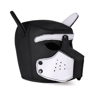 Masque de chien en latex rembourré pour la tête et les oreilles, masque d'Halloween pour adulte - Product Image 6