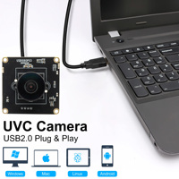 Mini cámara web de seguridad con iluminación Fisheye 1080P, cámara USB 2.0 para PC con poca luz, 0.0001Lux, UVC Plug&Play, sin necesidad de controladores
