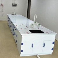 Meubles de laboratoire universitaire, table centrale en pp, bonne résistance aux produits chimiques, élégante et propre, plan de travail
