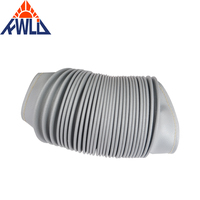 Couvercle à vis robuste 300 ° C soufflet en silicone gris ignifuge pour système de Protection de machines de précision résistant à l'huile