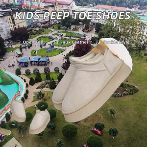 Chaussures Mary Jane pour enfants, hiver 2021, boucle, bout ouvert, plateforme, bottes en PU - Product Image 2