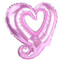 Ballons en aluminium en forme de cœur de 18 pouces, épais, flottants à l'hélium, impression brillante, pour la remise des diplômes, la fête des mères, la Saint-Valentin, les anniversaires