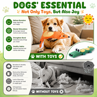 Jouet en peluche interactif et couineur pour chien, motif dessin animé, distributeur de friandises et de nourriture, jeu de cache-cache, jouet d'entraînement IQ pour animaux de compagnie de petite et moyenne taille, vente en gros