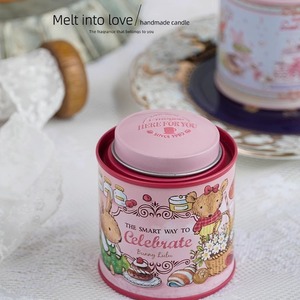 Velas aromáticas con diseño de dibujos animados en lata cilíndrica, sin humo, de cera de soja mixta, para recuerdos de boda, fragancia para dormitorio. - Product Image 2