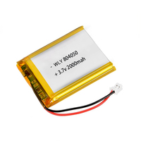 Batterie au lithium polymère rechargeable Wiliyoung 3.7V 2000mAh 8x40x50mm 500 cycles avec MSDS UN38.3
