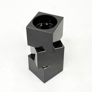 Portacandele Quadrato in Cristallo Nero per Decorazione Casa MH-0025P - Product Image 4