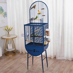 Grande cage à oiseaux en métal de type villa pour perroquets, calopsittes, agapornis, pinsons avec système anti-évasion - Product Image 1