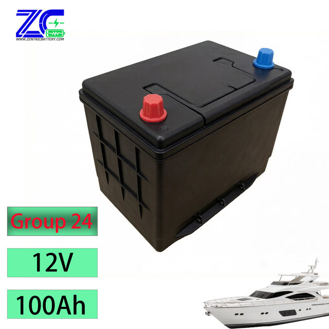 Deep Cycle Marine Battery Boat Battery Group 24 Group 27 Group 31 12v 100AH Lifepo4 Battery Lithium Iron Battery Energy Storage
