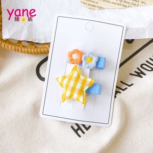 YANE Épingle à cheveux en satin plastique simple et mignonne, nouvelle pince à cheveux pour bébé, accessoires pour cheveux latéraux, pour enfants, étoile, fleur, serre-tête - Product Image 4