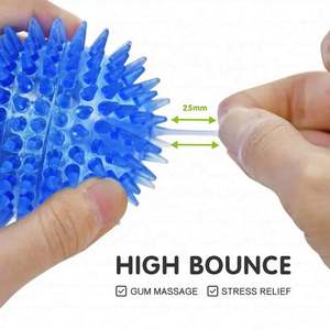 Tùy Chỉnh Pet Chew Đồ Chơi Squeaky Puppy Chew Bóng Không Độc Hại Tpr/Gr Chất Liệu Con Chó Spiky Quả Bóng - Product Image 3