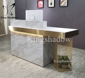 Cheap Front Desk Modern <strong>Reception</strong> Desk Marble <strong>Reception</strong> <strong>Counters</strong> for Sale - Product Image 3