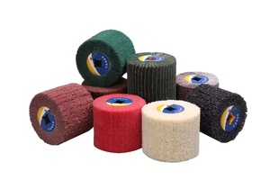 Non-tissé abrasif Nylon roue de polissage rabat Combi papier de verre <span class=keywords><strong>brosse</strong></span> métal acier inoxydable meulage tambour matériel - Product Image 2