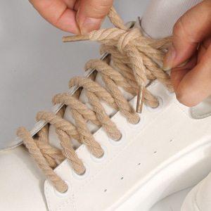 Lacets de chaussures pour hommes et femmes, épais et ronds, AF1 DIY, Black Warrior <span class=keywords><strong>Dunk</strong></span>, rose beige - Product Image 3