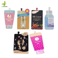 Pochette d'Échantillon d'Emballage Personnalisée Imprimée à Forme Unique avec Bec Verseur pour Cosmétiques et Soins de la Peau en Plastique Feuille