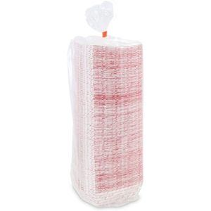 Boardwalk 1 Lbs. Paniers à nourriture en carton grande capacité BWK30LAG100-Rouge/Blanc 1000/carton pour Food Trucks - Product Image 1