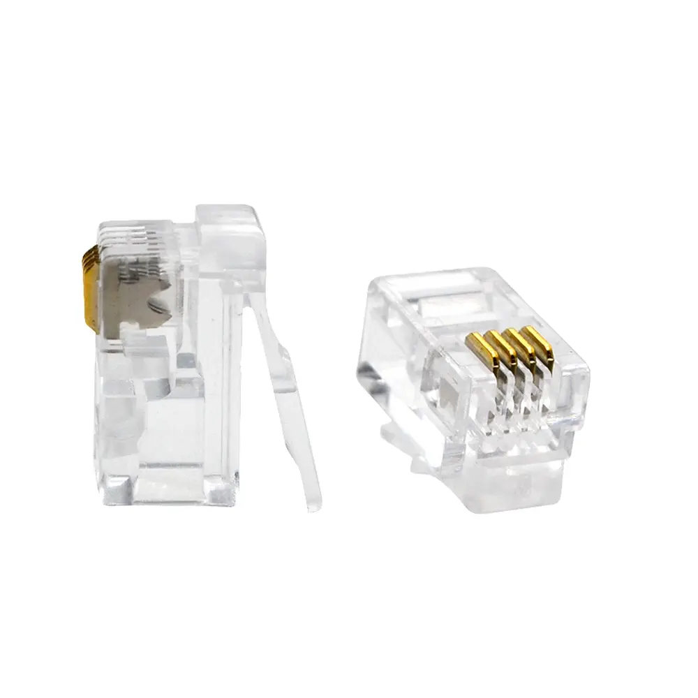 4p4c Conector Modular de 4P4C RJ9 RJ10 RJ22 Enchufe Modular