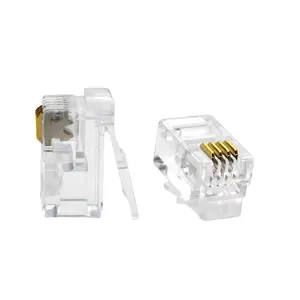 4p4c RJ-9 Modular Connector 4P4C RJ9 RJ10 RJ22 Modular Plug