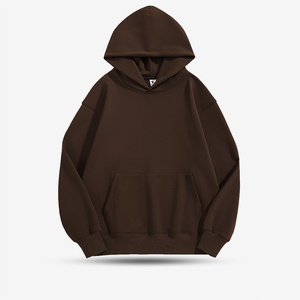 H5377 sudaderas con capucha personalizadas para hombre 100% algodón 500 gramos de peso alto forro polar pesado de talla grande sudaderas con capucha en blanco con estampado de invierno - Product Image 5