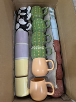 Ensemble de tasses en céramique de porcelaine créatives, logo personnalisé, durable, réutilisable, passe au micro-ondes et au lave-vaisselle, design moderne, promotionnel